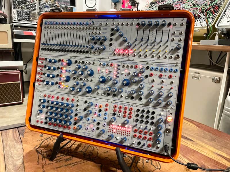 Buchla Tiptop 200t series with BPNYC ZERO Halliburton Eurorack Modular Travel Case 9U #3 ORANGE image 1