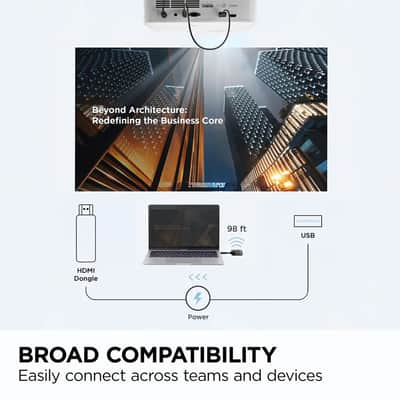 ViewSonic ViewShare WPD-900E Wireless Presentation System, RX with 802.11n (1T1R) + USB 2.0; TX with USB-C and up to 60W PD power input. Black image 8