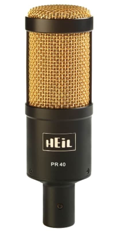 Heil PR40 Black/Gold Large Diameter Studio Microphone with Black Body & Gold Grill image 1