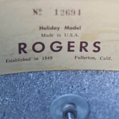 Rogers Holiday 16 x 16 floor tom fullerton 1960's  - black diamond pearl image 8