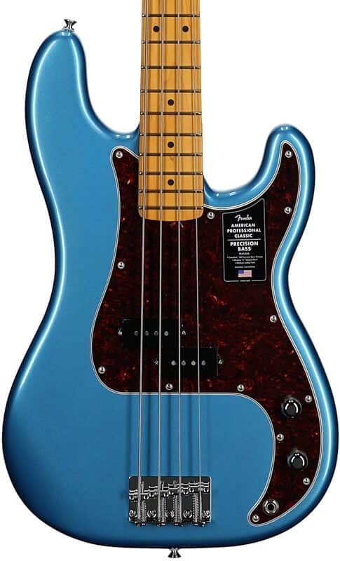 Fender American Professional Classic Precision Electric Bass. Maple Fingerboard, Faded Lake Placid Blue TGF33 image 1