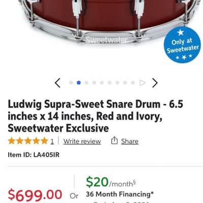 Ludwig 6.5x14 Supraphonic "Supra-Sweet image 11
