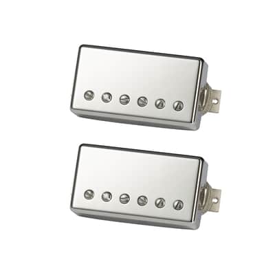 Gibson Greenybucker Set (Double black, Nickel cover, Unpotted, Rhythm pickup reverse polarity, T: 8.7k, R: 8.3k, Alnico 2) image 1