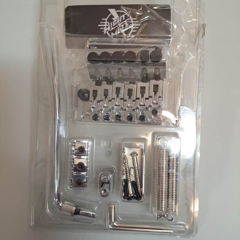 Mighty Mite Floyd Rose Style Double Locking Tremolo System Electric Guitar Bridge -Chrome- In Original Pkg image 1
