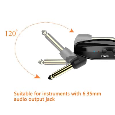 Aroma 5.8G Guitar Wireless System Transmitter Receiver Built-in Rechargeable Battery,price include the import duty for US buyer image 2
