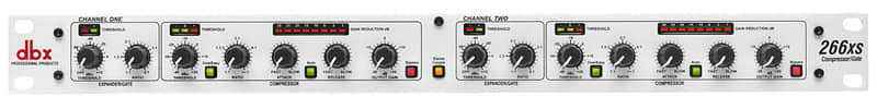 DBX 266XS 2-Channel Compressor/Gate Rack Mount Pro Audio Dynamics Processing image 1
