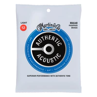 MA540 AUTHENTIC SP 92/8 Phosphore Bronze Light 12/54 Martin Strings imagen 1