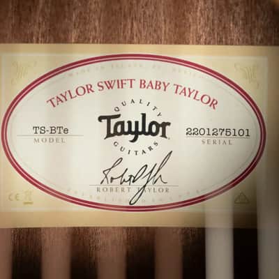 Taylor TS-BTe Taylor Swift Baby Taylor Acoustic-Electric Guitar with Gig Bag image 13