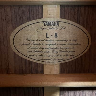 Yamaha L-8 Acoustic Guitar Vintage MIJ 1970s - Natural image 21