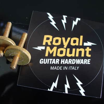 Gibson AGED soft brass 50 thumbwheels + posts for vintage ABR-1 bridge Les Paul Royal Mount 2025 - Gold image 2