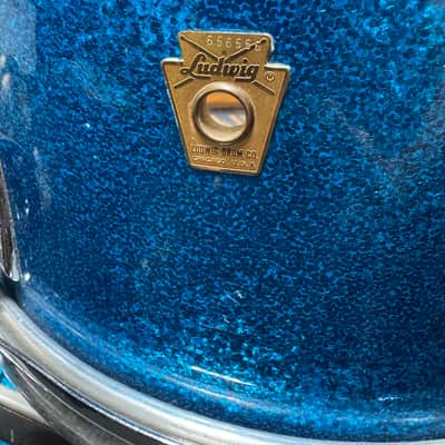 Ludwig Vintage Drum Set  1969 - Blue Sparkle image 10