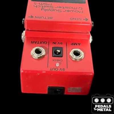 Boss PSM-5 Power Supply & Master Switch (Red Label) 1984 - 1990 - Red - X17876 image 4