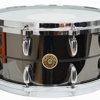Gretsch G4169BBRBN Limited Edition USA Custom Black Nickel Over Bell Brass 6.5x14" 20-Lug Snare Drum
