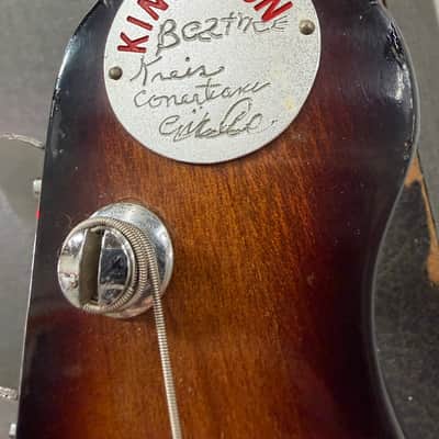 Vintage RARE MIJ Teisco Kingston Model 670 Bass w EZ-Pak Hard Case 1964 Japan - Sunburst image 7