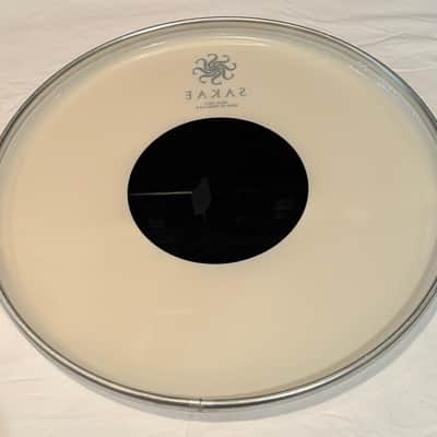 Sakae Logo 14" Remo Controlled Sound Coated Batter Drum Head White w/ Bottom Black Dot image 4