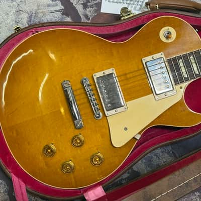 Gibson Custom Shop '58 Les Paul Standard Reissue Plain Top Lemon Burst VOS New Unplayed Auth Dlr 8lbs8oz #445 image 5