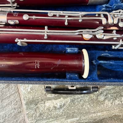 Wood Bassoon, with case,  Lesher brand. USA image 3