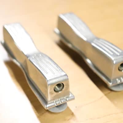 Ludwig USA Nickel Classic Large Bowtie Drum Lugs 2pk Vintage 1960's image 4