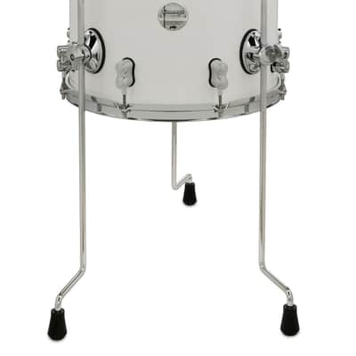 PDP Concept Maple 12x14 Floor Tom Pearlescent - White Lacquer w/ Chrome Hardware (PDCM1214TTPW) image 2