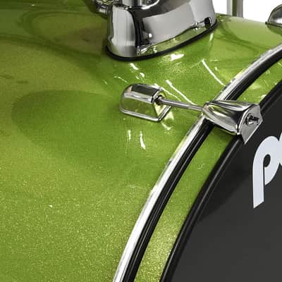 Pacific Drums Center Stage Complete Drumkit, 5 Drum Set, Electric Green Sparkle, 7x10, 8x12, 12x14 Floor, 14x20 Kick, 5x14 Snare (PDCE2015KTEL) image 3