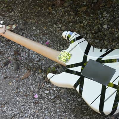EVH Striped Series - White with Black Stripes image 9