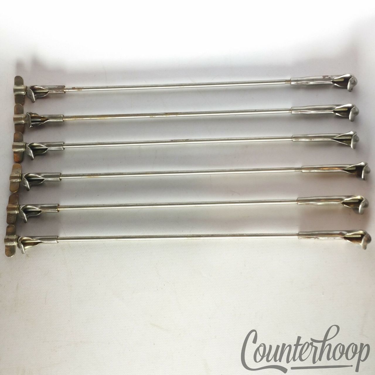 Leedy 6x Snare/Tom/Bass Drum x12" Single-Tension T-Rods+Claws Nickel Vintage 10s — main photograph