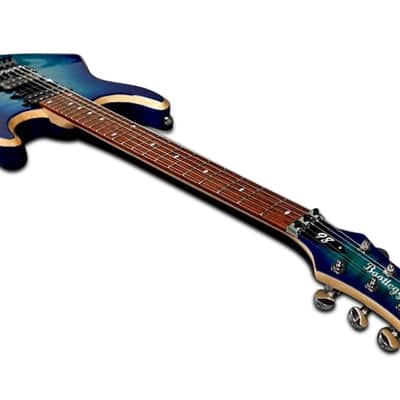 Bootlegger Guitar Royal HHH, Floyd Rose Double Locking Tremolo Blue Clear Quilted Maple finish, Stiletto Hard Case image 19