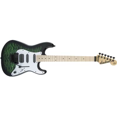 Jackson Adrian Smith Iron Maiden Signature SDXQ Electric Guitar - Transparent Green image 4