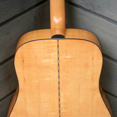 Yamaki YB400 Buffalo Head Dreadnought Guitar Circa 1980 Natural+Hard Case image 9