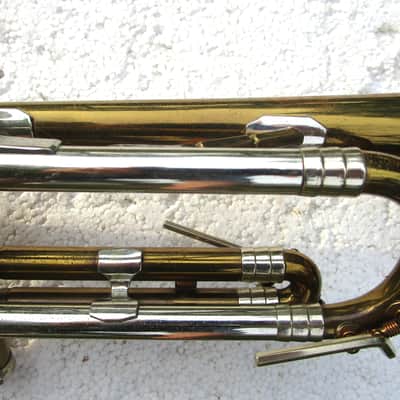 Getzen 90 Deluxe Trumpet, 1949, USA, Gold Lacquer, Tags, Case, Very Clean image 13