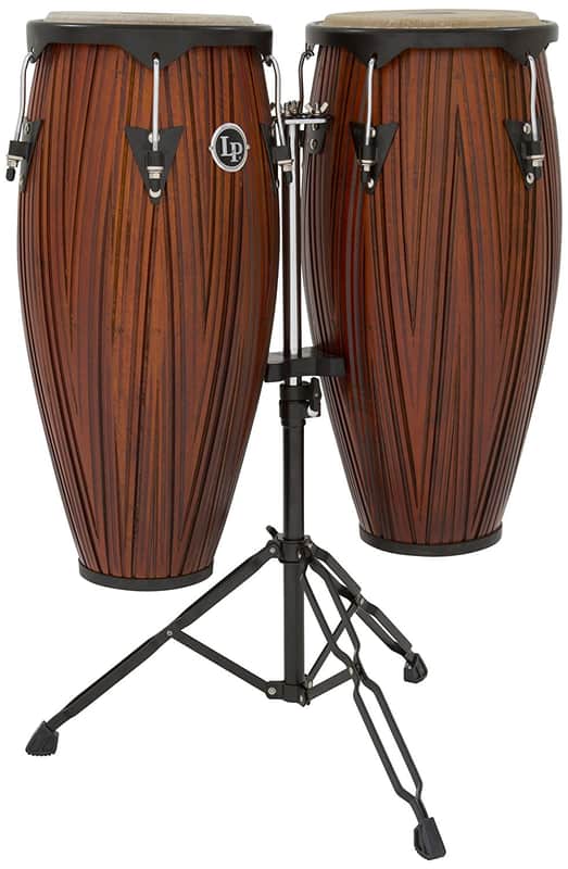 Latin Percussion LP646NY-CMW City Series 10" / 11" Conga Set w/ Stand image 1