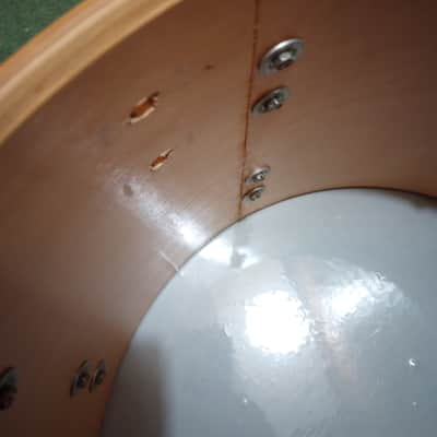 Ludwig 14"(Diameter)x10"(depth) Marching Snare Drum 1970's - Blue and Silver Sparkle image 9