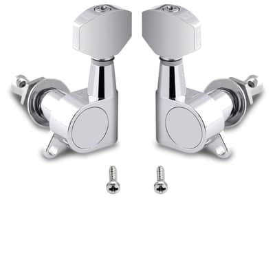 3R3L Sealed String Tuning Pegs Tuning Machine Heads Tuners Tuning Keys for Acoustic Guitar or Electric Guitar Chrome. image 6