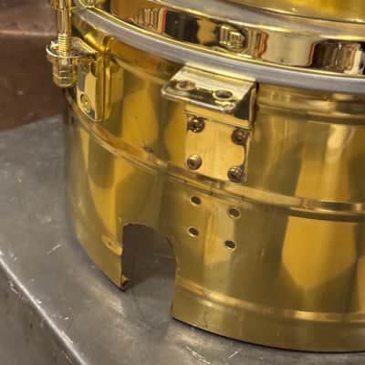 Walfredo Reyes Collection LP Brass Shell Timbale Set - Brass image 6