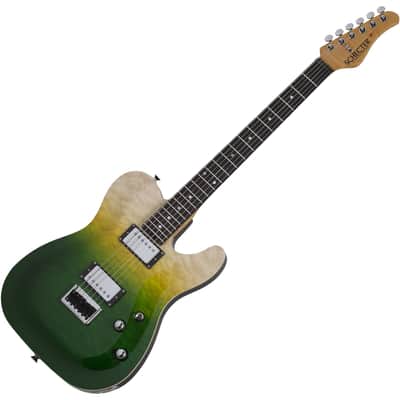 Schecter PT Classic w/ Case - Caribbean Fade Burst (7321) image 3