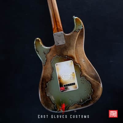 Fender Stratocaster Green Paisley Heavy Aged Relic by East Gloves Customs image 11