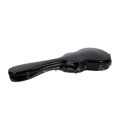 Crossrock Hard Shell Fiberglass Case for Les Paul Guitar with Backpack Straps in Black image 7