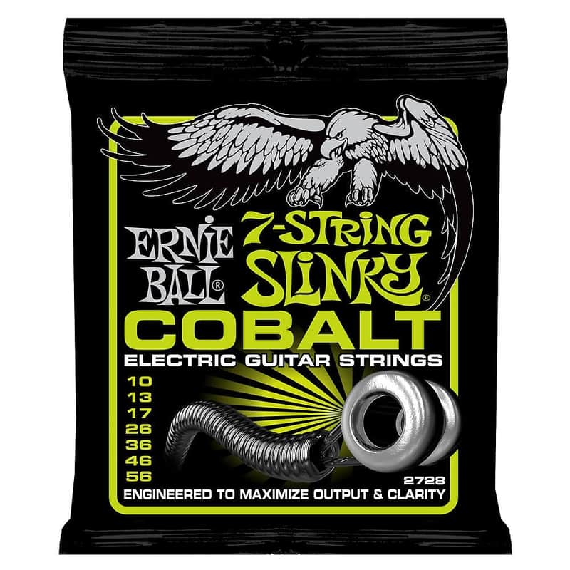Ernie Ball 2728 Cobalt 7-String Regular Slinky Strings, .010 - .056 image 1