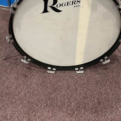 Rogers Fullerton Powertone 70s Vintage Drum Kit - Pacific Blue (22, 12, 13, 16) image 2