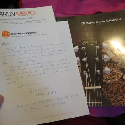 Dick Boak / Mark Campellone letter vintage 1977 Martin catalog guitars parts D28 D45 acoustic dreadnaught 0045 image 4