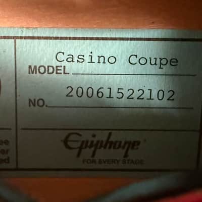 2020 Epiphone Casino Coupe - Small Body (Les Paul Size) Casino - Cherry - Free Pro Setup image 19
