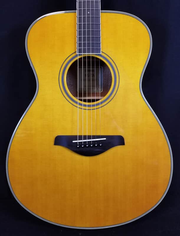 Yamaha FS-TA TransAcoustic Folk Size Concert Acoustic/Electric Guitar, Solid Spruce Top, Vintage Tint image 1