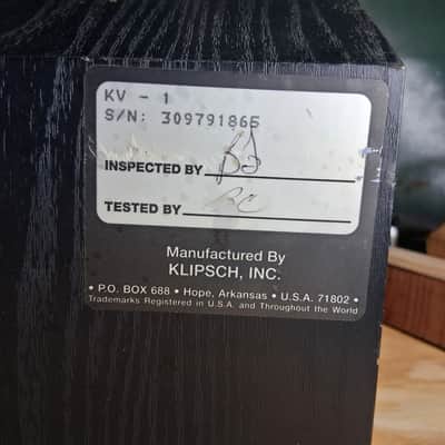 Klipsch KV-1 Center Speaker 1990s - Black Matte image 7