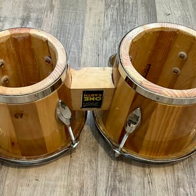 Union UB-1 One Earth 2-Tone Wood Bongos 6" & 7" image 4