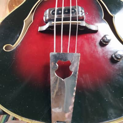 MUSIMA 1655 В Vintage BASS GUITAR RARE USSR Hollow Semi body image 7