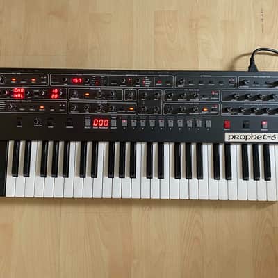 Dave Smith Instruments Prophet 6 49-Key 6-Voice Polyphonic Synthesizer 2015 - 2018 - Black with Wood Sides image 1