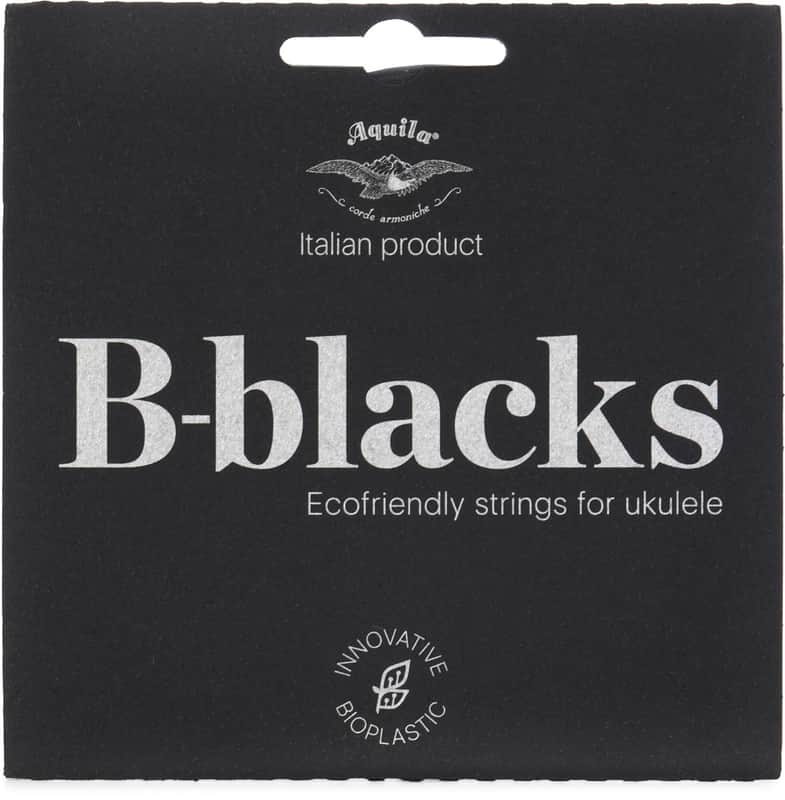 Aquila USA B-blacks Tenor Ukulele Strings - Low G (2-pack) Bundle image 1