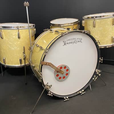 Slingerland 12x24/12x14/16x16/6.5x14" Radio King Drum Set - 30's WMP image 1