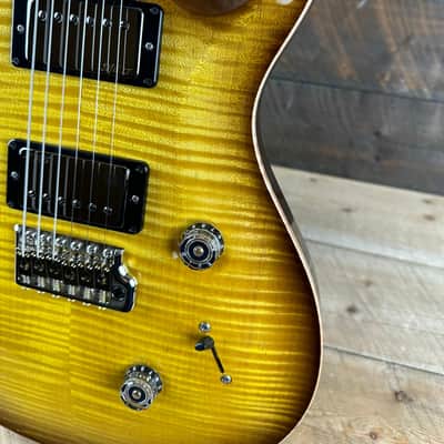 PRS Wood Library Custom 24 Semi-Hollow Flame Maple 10 Top Korina Body/Neck Ebony FB - Livingston Lemondrop 391121 image 2