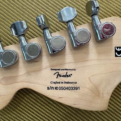 Custom-Modified Squier Stratocaster by Fender 2005 - Butterscotch satin finish image 14